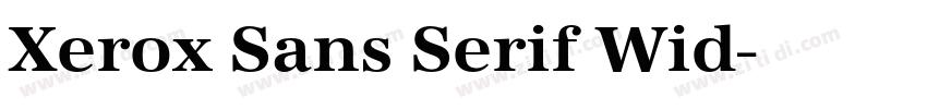 Xerox Sans Serif Wid字体转换